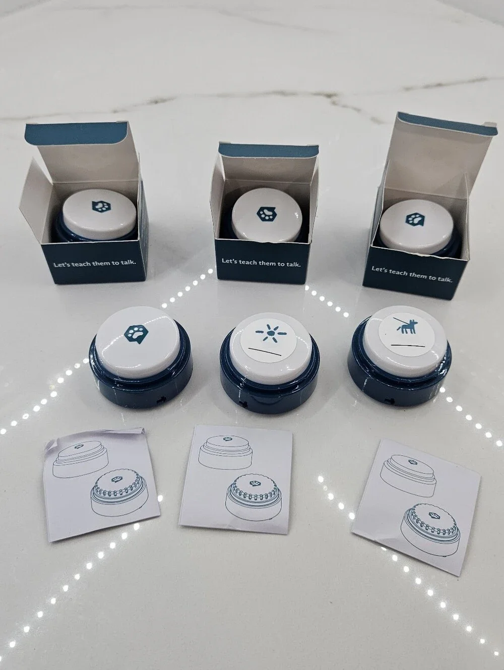 Fluent Pet Get Started Kit 6 Buttons 3 Hex Tiles ONLY in OG Box Dog Cat Talking